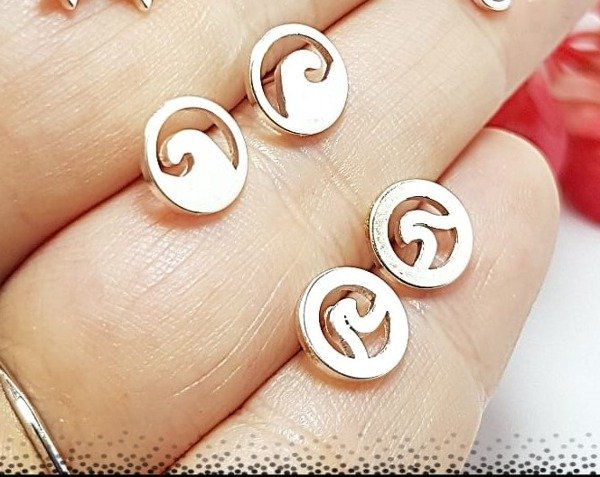 Producto - Aros ola (acero blanco)