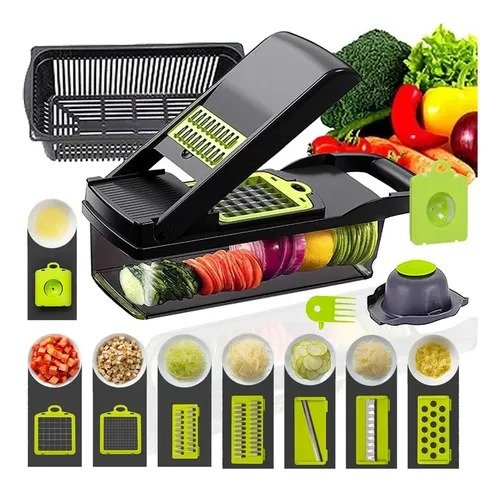 Producto - Mandolina picador cortador rallador de verduras 16 piezas - 0