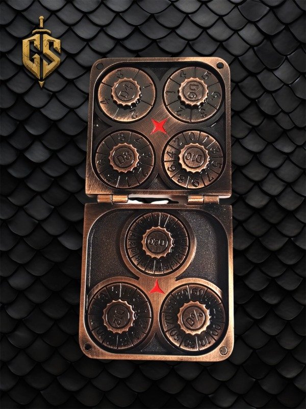 Producto - Set de Dados Spinner Cobre