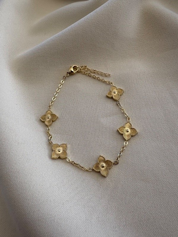 Producto - Pulsera FLOR VC - Acero dorado