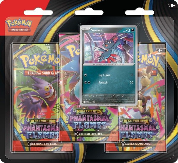Producto - Mega Evolution: Phantasmal Flames 3-Pack Blister Sneasel
