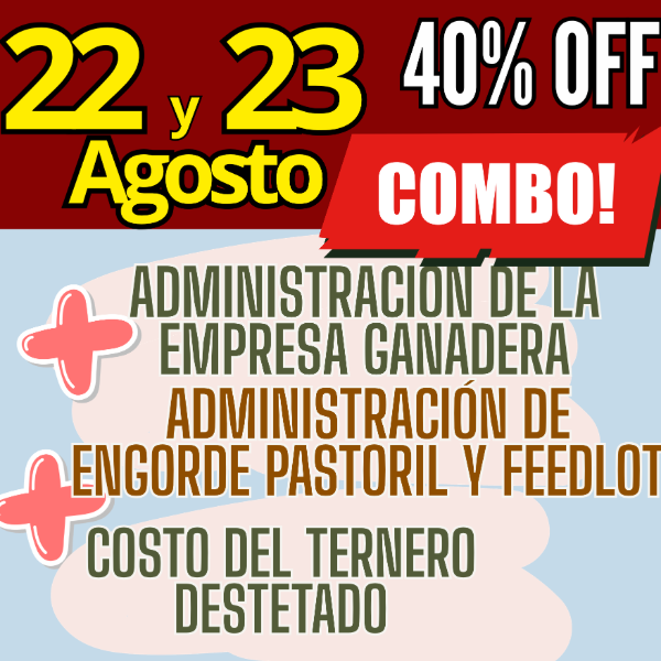 Producto - COMBO 3 CURSOS:Gestión Ganadera + Costo del Ternero + Engorde Pastoril y Feedlot