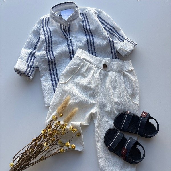 Producto - Camisa Teo AZUL talles de niños 4 al 12 - 1