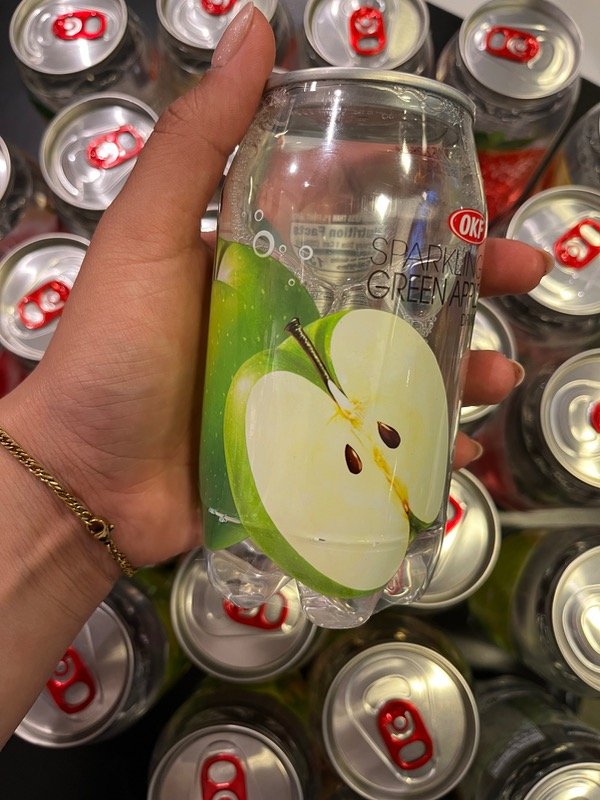 Producto - Lata Agua Gasificada- Sabor Manzana Verde