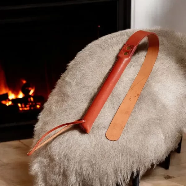 Producto - Rebenque en cuero liso marron