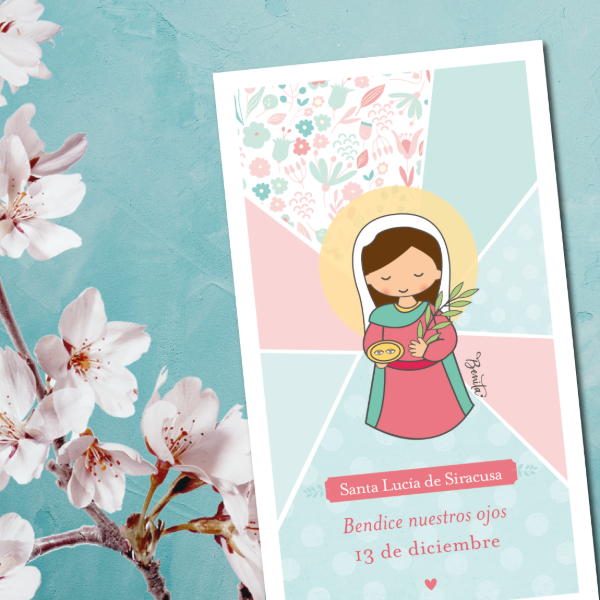 Producto - Diseño de Estampitas - Modelo Santa Lucía