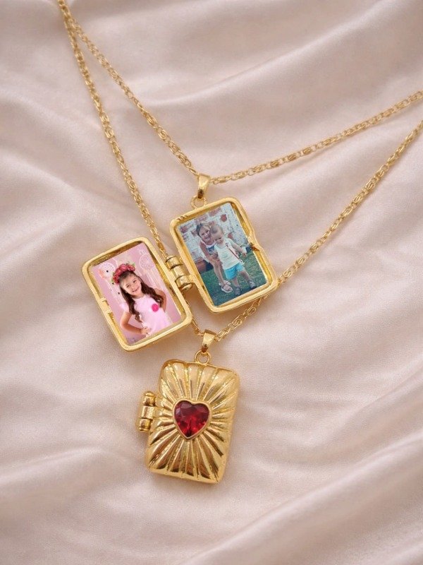 Producto - Collar AD relicario con piedra corazon