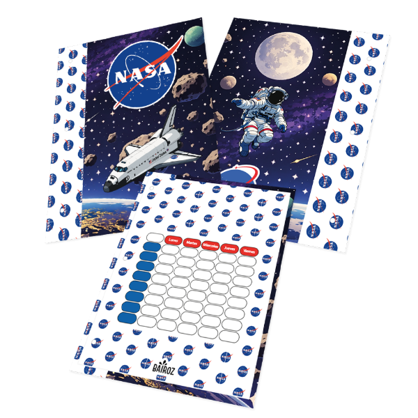 Producto - Carpeta Escolar N3 2 Tapas Con Organizador De La Nasa jgo 1