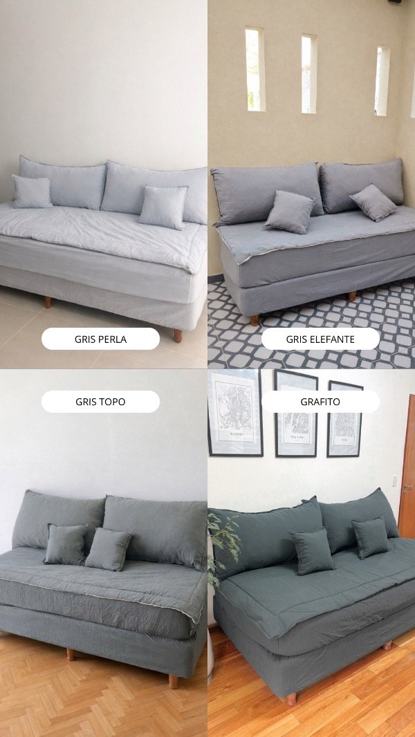 Producto - COMBO COMPLETO - Converti tu cama en sofa (ENVIO GRATIS) Patas cubiertas - 6
