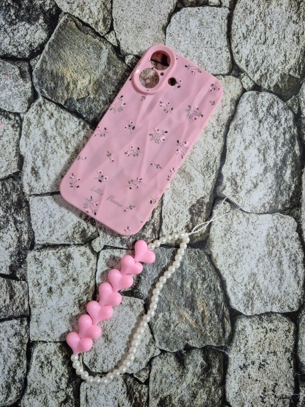 Producto - Funda tpu diseño flores Iphone 17 rosa