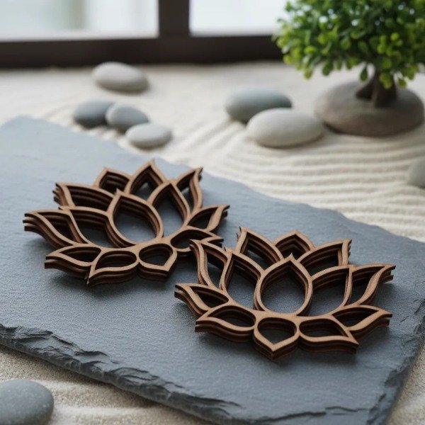 Producto - Flor de loto calada 15 cm x 10 unidades
