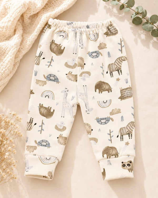 Producto - PANTALON CON PUÑO ESTAMPADO DE ALGODON BEBE