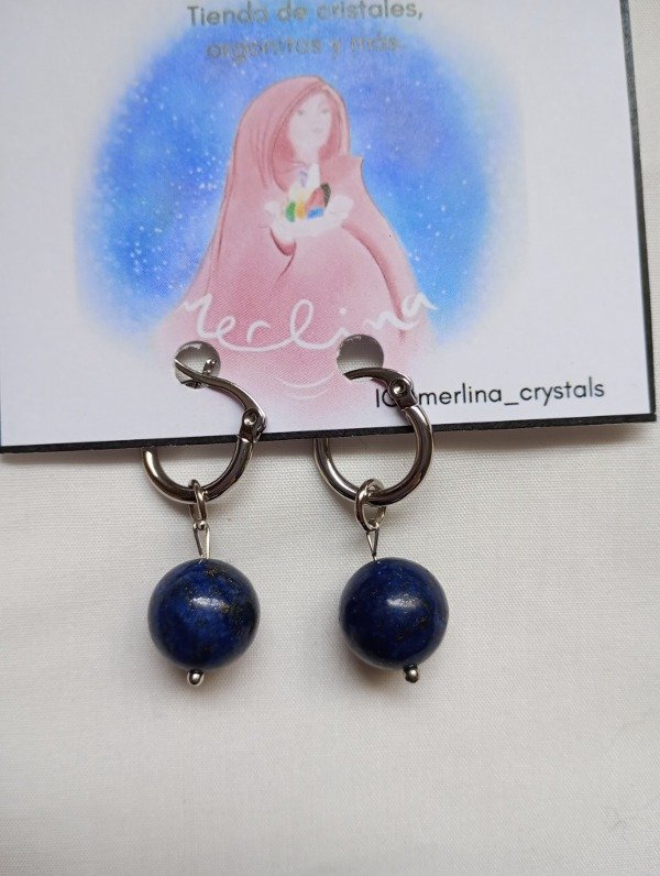 Producto - Par de aros Lapislázuli