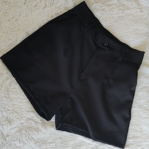 Producto - Short Mujer Tiro Alto Negro De Vestir