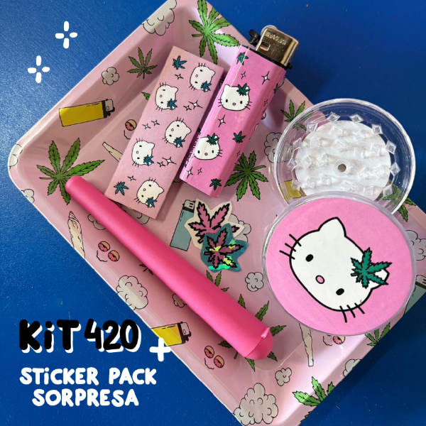 Producto - KIT420 BANDEJA Kitty Cute-High 2 + STICKER PACK