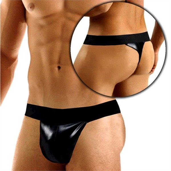 Producto - Tanga de eco cuero negro