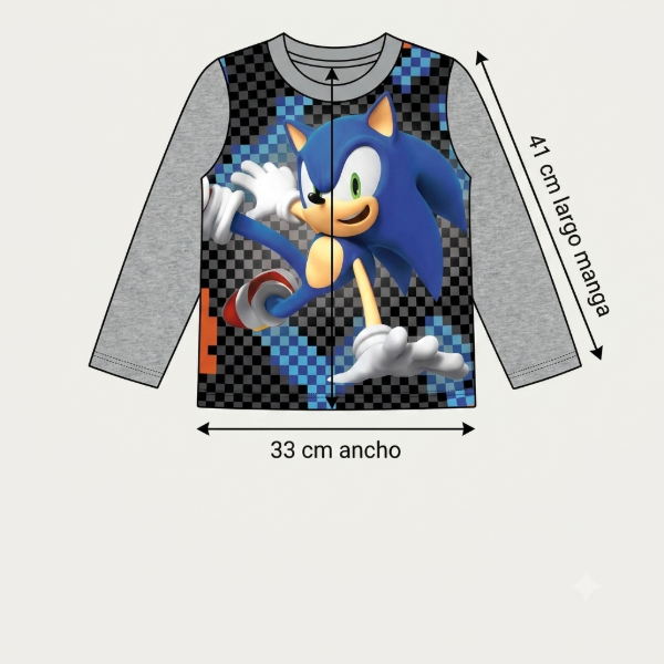 Producto - CONJUNTO PIJAMA SONIC DE ALGODON T.6 - 1