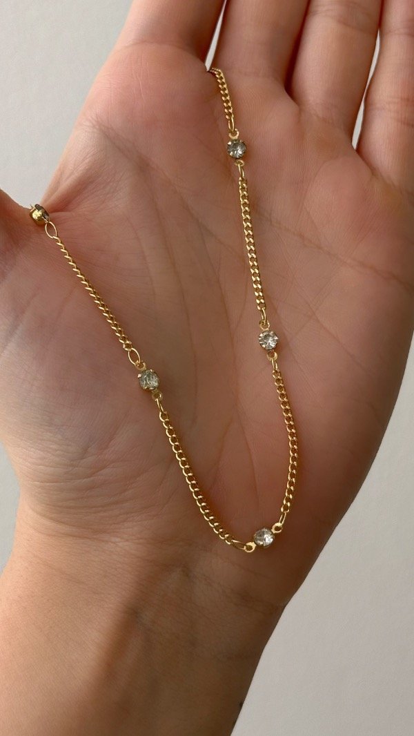 Producto - Cadena strass interc 45 a 50cm ORO LAMINADO - 0