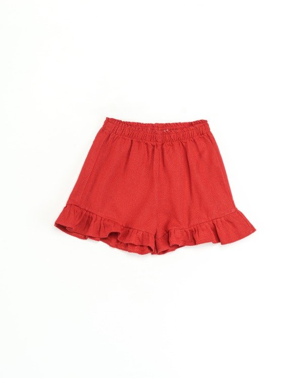 Producto - Short Rojo Lino Leny