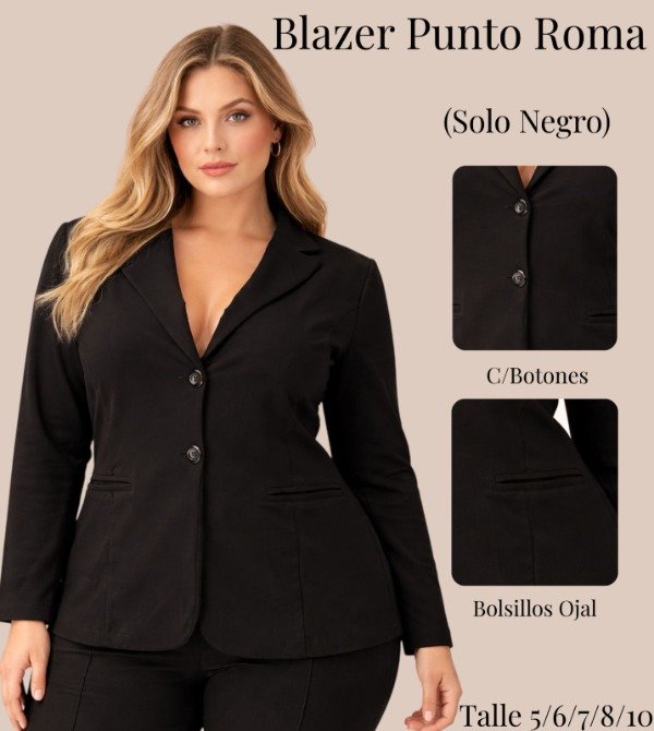 Producto - LINEA TALLES ESPECIALES Blazer punto Roma