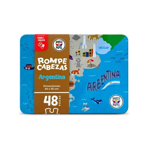Producto - ROMPECABEZA 48 PIEZAS ARGENTINA - EN LATA