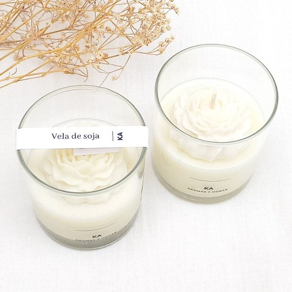 Producto - Vela en recipiente con Peonia - 4