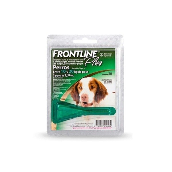 Producto - FRONTLINE PLUS 10 - 20 KG X 1 PIPETA