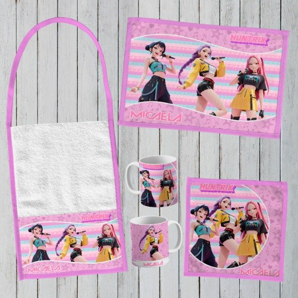 Producto - Diseño Digital / Plantilla Set De Jardin De Guerreras K-Pop Demon Hunters M6