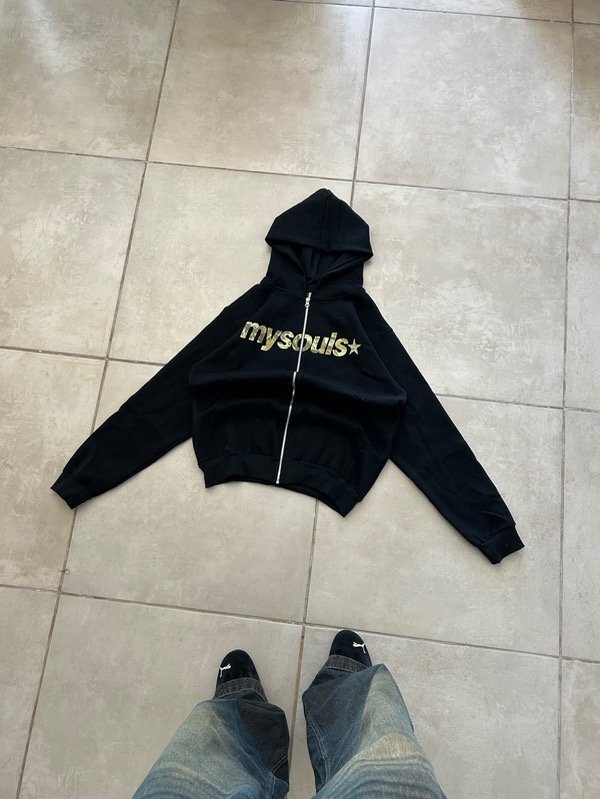 Producto - ZIP HOODIE OVER MYSOULS BLACK