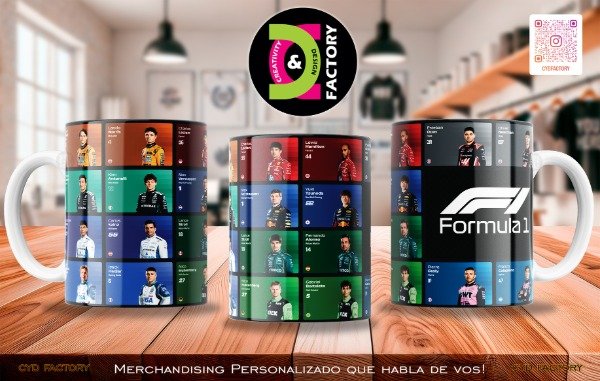 Producto - Taza - Racing - Formula 1 - TZ-RT-BL-11OZ-52-RSC-F1