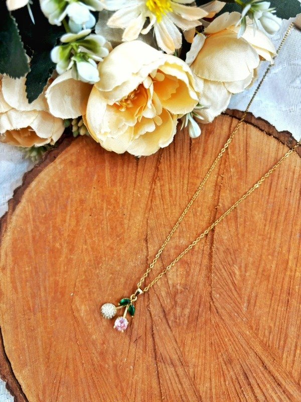 Producto - Collar Cereza Rosa