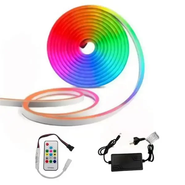 Producto - Kit Tira Luces Led 5050 Neon Rgb Manguera Flexible + Fuente