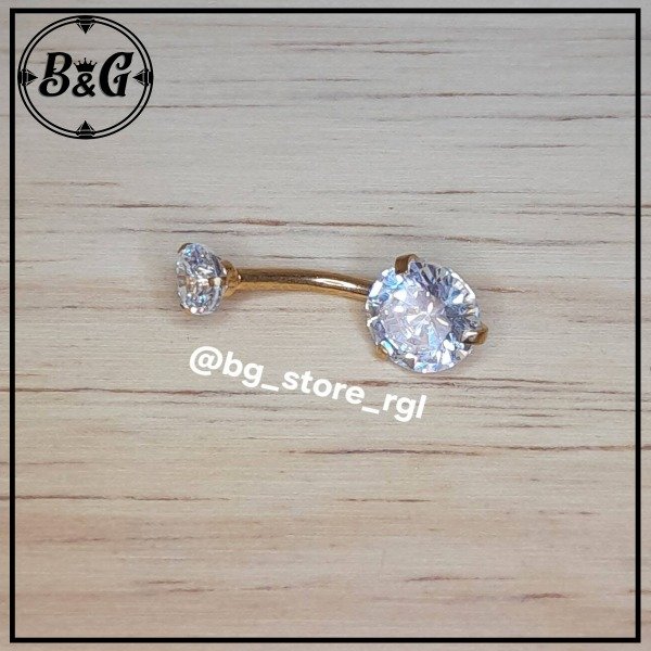 Producto - Navel Zircon Dorado 10mm (Unidad)