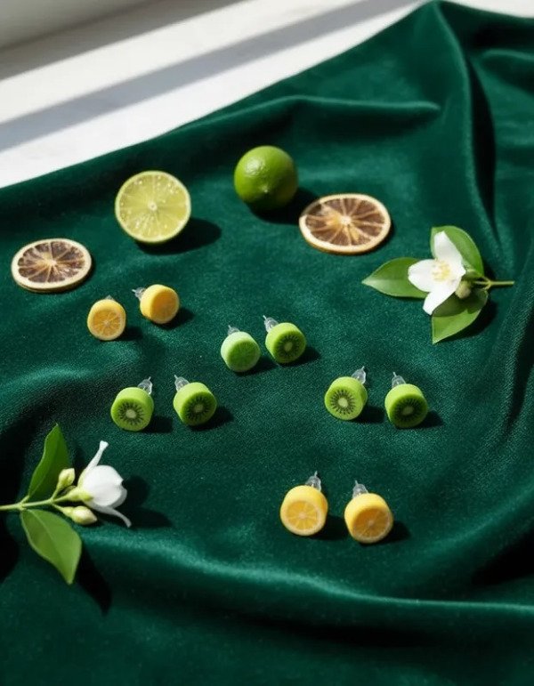 Producto - Set Aros Pasantes - Mix Frutas - 6 Pares