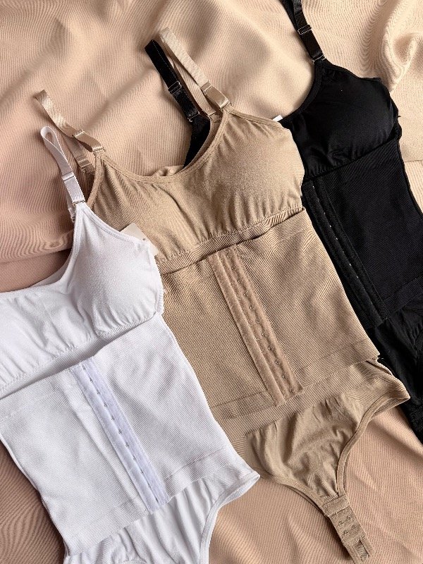 Producto - Body Reductor Doble Faja - Negro, Blanco y Nude