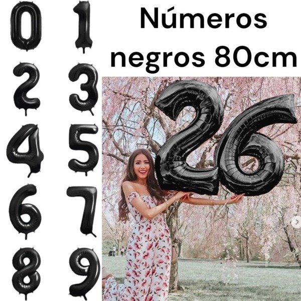 Producto - numero 80 cm negro