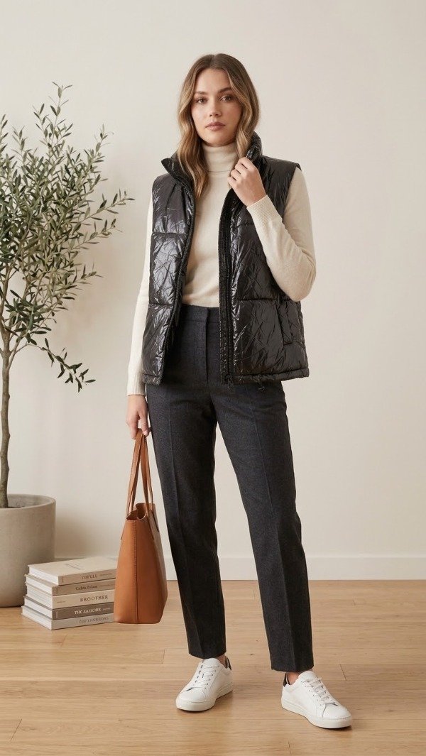 Producto - Chaleco Puffer Puffy Gloss Black - abrigo, Estilo y Tendencia - 5