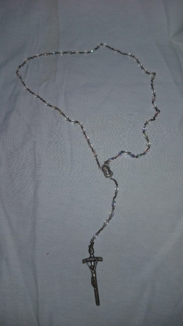 Producto - Vintage cristals and silver bronz Rosary. - 0