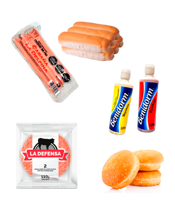 Producto - 30 Super-Panchos y 20 hamburguesas Gigantes + Aderezos