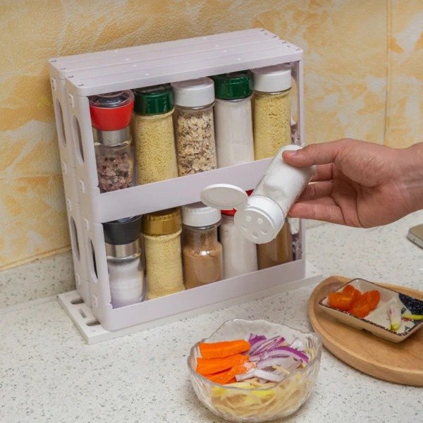 Producto - Organizador Plegable de Especias 2 Niveles