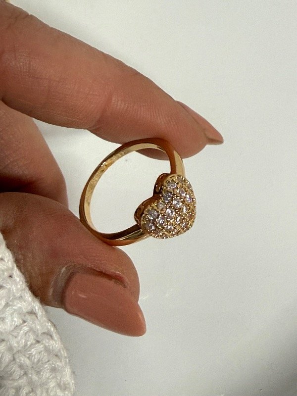Producto - ND97 Anillo corazón con micropave cristal