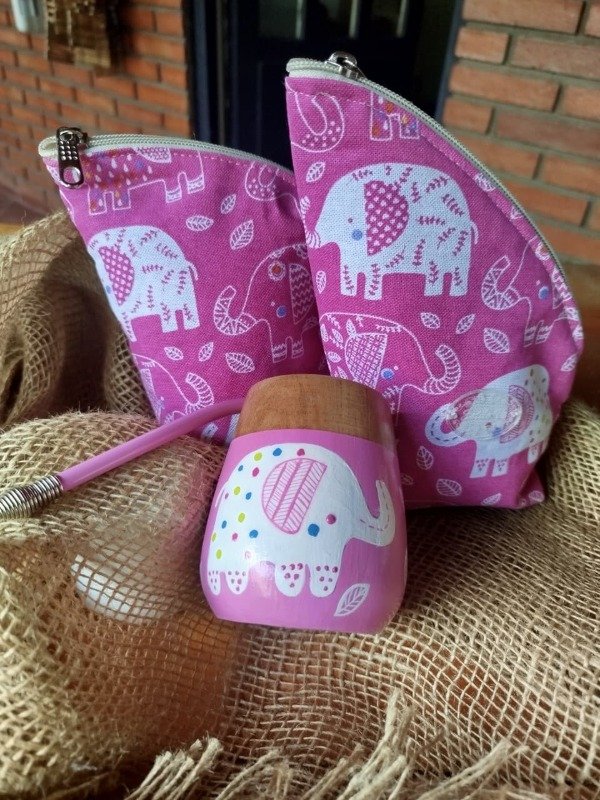 Producto - Combos Materos- Mate-Yerbero y Porta Mate-ELEFANTE-