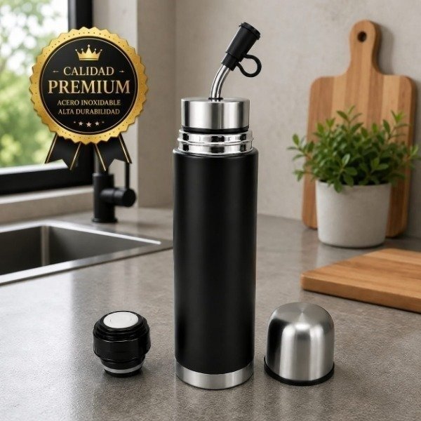 Producto - TERMO AUTOCEBANTE 750ml ACERO INOXIDABLE MATERO PREMIUN 2 EN 1