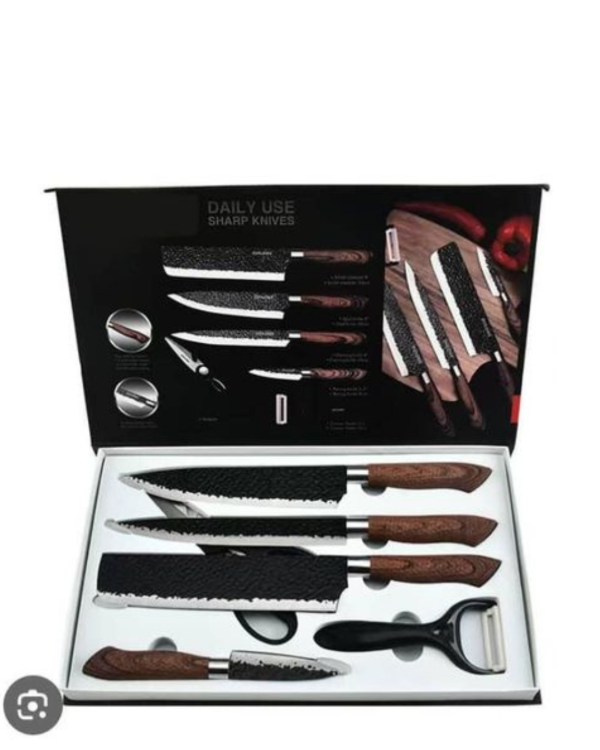 Producto - Juego de 6 Cuchillos Afilados De Uso Diario