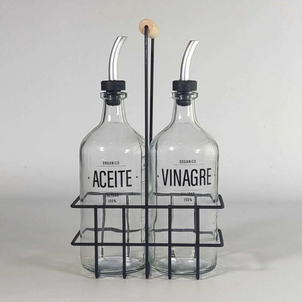 Producto - Set Envases Cristal con Canasta - 3