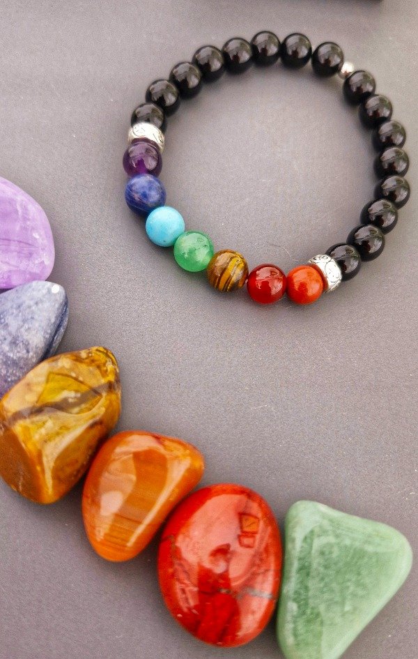 Producto - PULSERAS 7 CHAKRAS Y OBSIDIANA NEGRA COD-124
