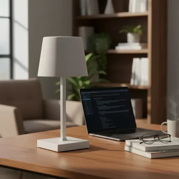 Producto - Velador blanco recargable 3 Intensidades