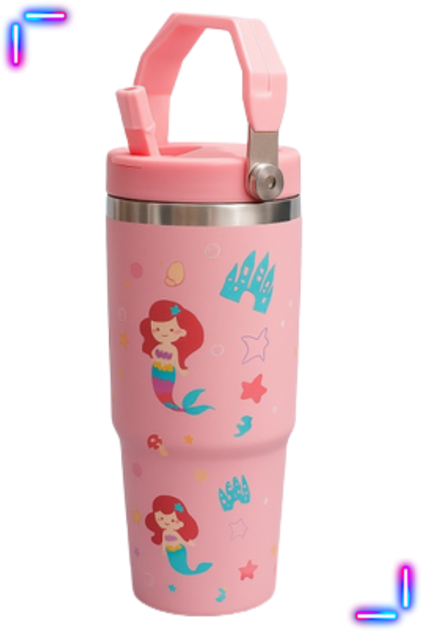 Producto - VASO ACERO INOXIDABLE CON MANIJA Y PICO MOTIVO SIRENA