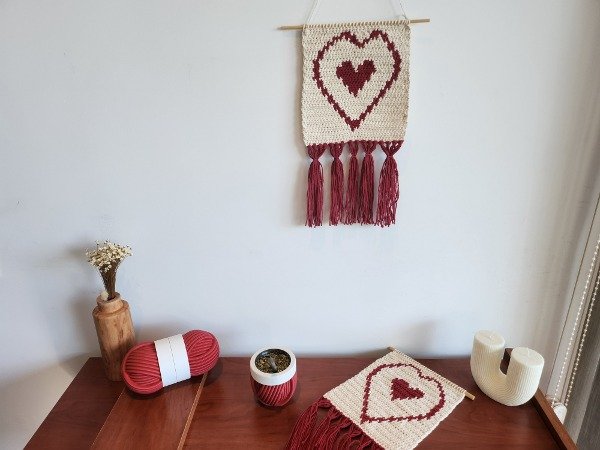 Producto - Patron pdf Tapiz Mini Amoret. Curso tapestry intarsia con videos - 0