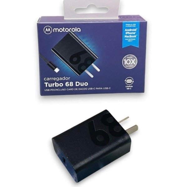 Producto - ADAPTADOR MOTOROLA 68W USB-C TURBO DUO